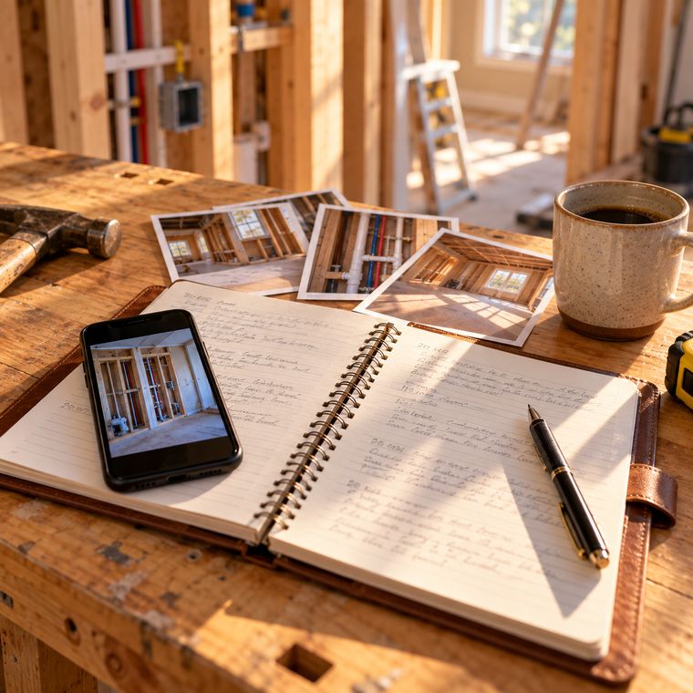 AI-generated illustration: Keep a written and photo journal